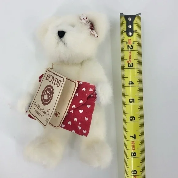 NWT Boyds Bears “Lovie” 8" White Plush Teddy Bear Valentine's Day Thinkin’ Of Ya - Picture 10 of 11